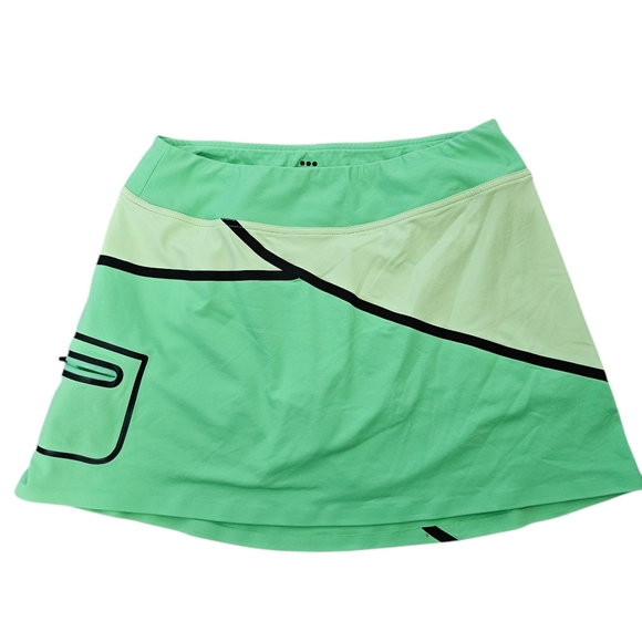 Title nine Dresses & Skirts - Title Nine Skort Lime Green‎  Lined Mesh Zippered Pockets Medium Tennis Skort
